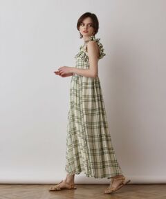 GRACE CONTINENTAL / グレースコンチネンタル ロング・マキシ丈ワンピース | チェックサッカーワンピース