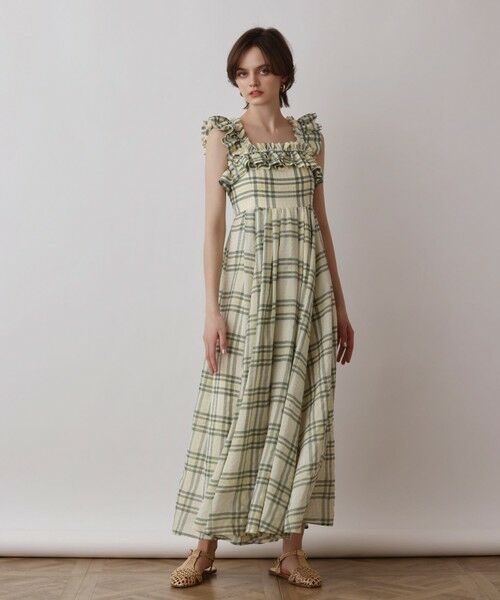 GRACE CONTINENTAL / グレースコンチネンタル ロング・マキシ丈ワンピース | チェックサッカーワンピース | 詳細1