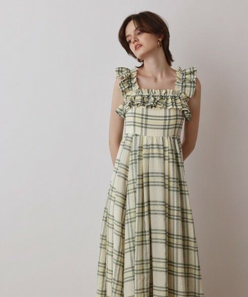 GRACE CONTINENTAL / グレースコンチネンタル ロング・マキシ丈ワンピース | チェックサッカーワンピース | 詳細3