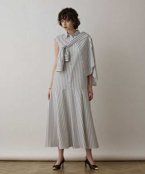 GRACE CONTINENTAL / グレースコンチネンタル ロング・マキシ丈ワンピース | ストライプシャツワンピース | 詳細1
