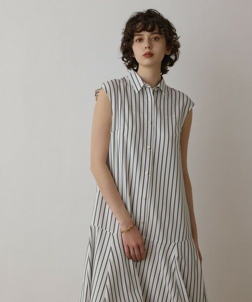 GRACE CONTINENTAL / グレースコンチネンタル ロング・マキシ丈ワンピース | ストライプシャツワンピース | 詳細12