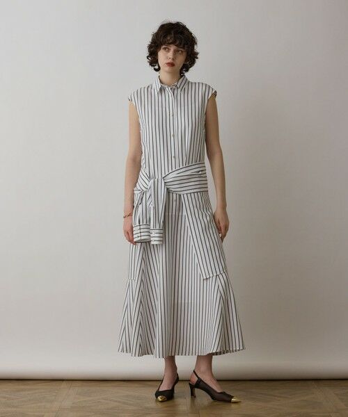 GRACE CONTINENTAL / グレースコンチネンタル ロング・マキシ丈ワンピース | ストライプシャツワンピース | 詳細4