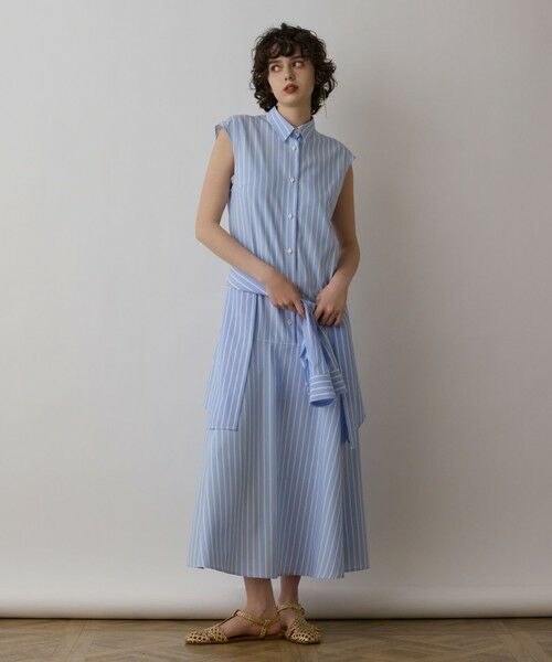 GRACE CONTINENTAL / グレースコンチネンタル ロング・マキシ丈ワンピース | ストライプシャツワンピース | 詳細24