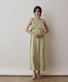 GRACE CONTINENTAL / グレースコンチネンタル ロング・マキシ丈ワンピース | サテンレイヤードワンピース