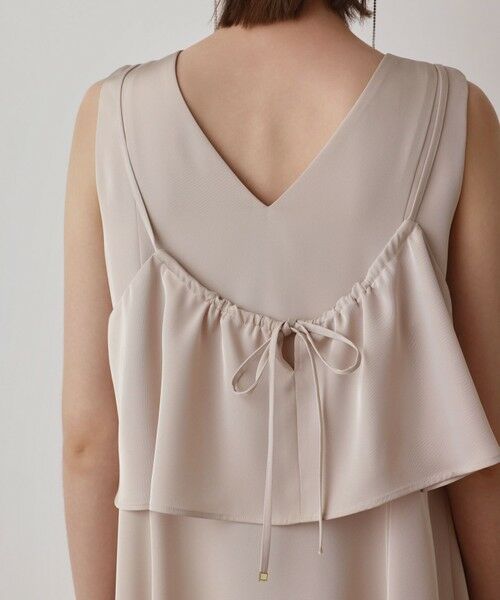 GRACE CONTINENTAL / グレースコンチネンタル ロング・マキシ丈ワンピース | サテンレイヤードワンピース | 詳細6