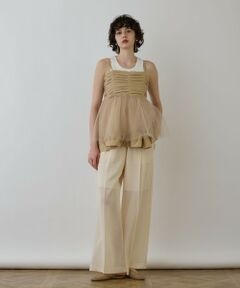 GRACE CONTINENTAL / グレースコンチネンタル その他トップス | タフタチュールキャミ