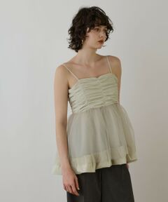 GRACE CONTINENTAL / グレースコンチネンタル その他トップス | タフタチュールキャミ