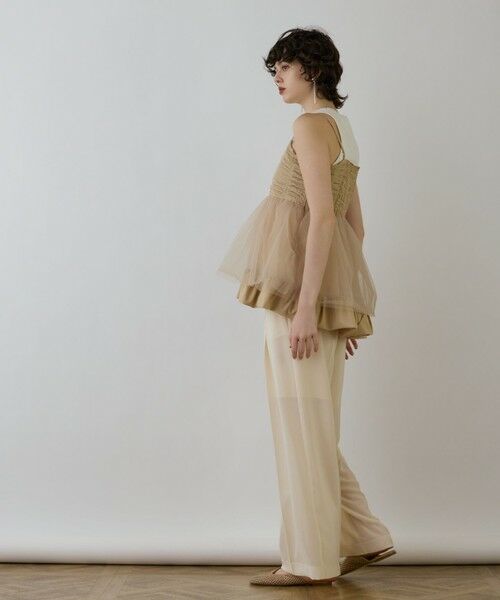 GRACE CONTINENTAL / グレースコンチネンタル その他トップス | タフタチュールキャミ | 詳細1