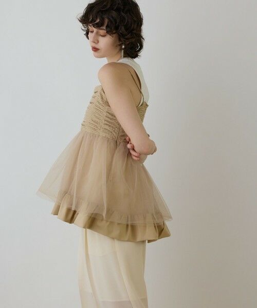 GRACE CONTINENTAL / グレースコンチネンタル その他トップス | タフタチュールキャミ | 詳細3