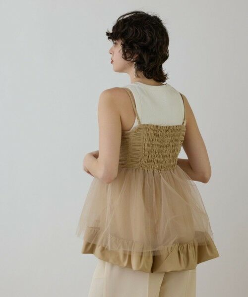 GRACE CONTINENTAL / グレースコンチネンタル その他トップス | タフタチュールキャミ | 詳細5