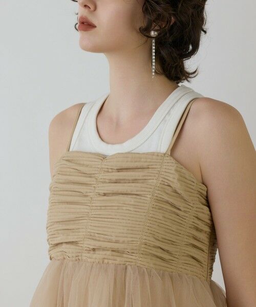 GRACE CONTINENTAL / グレースコンチネンタル その他トップス | タフタチュールキャミ | 詳細6