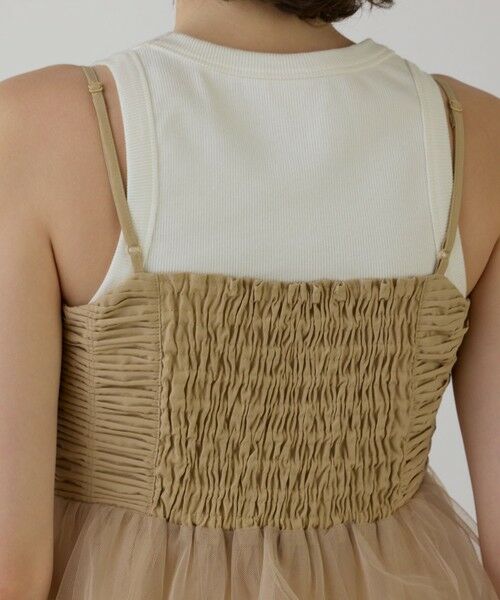 GRACE CONTINENTAL / グレースコンチネンタル その他トップス | タフタチュールキャミ | 詳細8