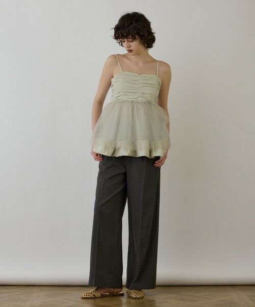 GRACE CONTINENTAL / グレースコンチネンタル その他トップス | タフタチュールキャミ | 詳細11