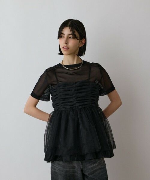 GRACE CONTINENTAL / グレースコンチネンタル その他トップス | タフタチュールキャミ | 詳細17