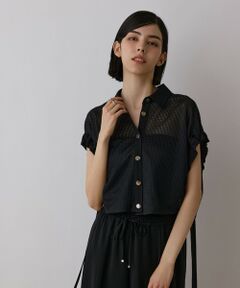 GRACE CONTINENTAL / グレースコンチネンタル シャツ・ブラウス | メッシュポンチョシャツ