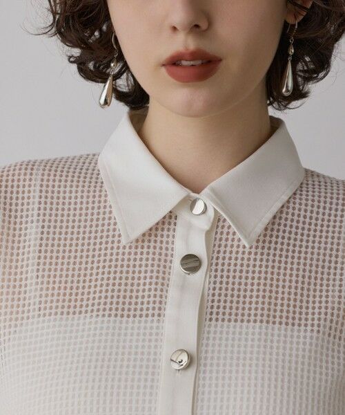GRACE CONTINENTAL / グレースコンチネンタル シャツ・ブラウス | メッシュポンチョシャツ | 詳細6