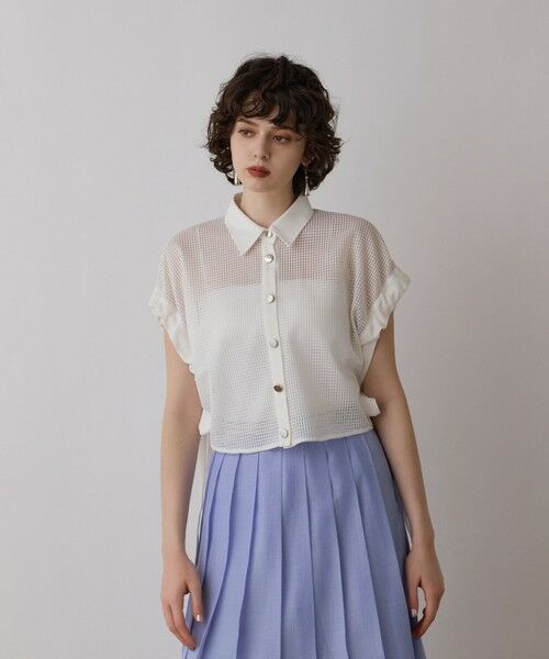 GRACE CONTINENTAL / グレースコンチネンタル シャツ・ブラウス | メッシュポンチョシャツ | 詳細8