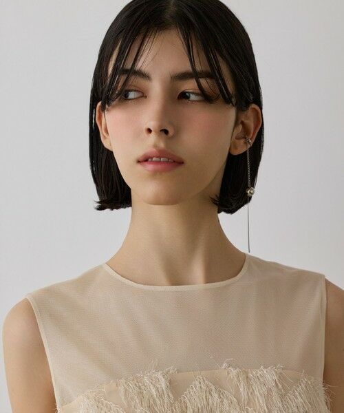 GRACE CONTINENTAL / グレースコンチネンタル その他トップス | シアーフリンジノースリーブ | 詳細6