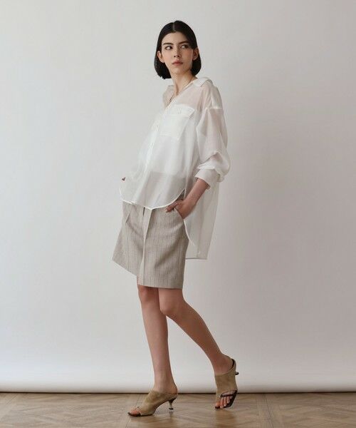 GRACE CONTINENTAL / グレースコンチネンタル シャツ・ブラウス | マットシアーシャツ | 詳細1