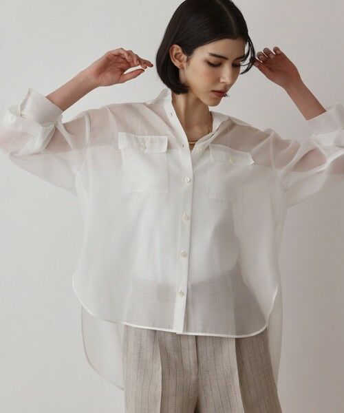 GRACE CONTINENTAL / グレースコンチネンタル シャツ・ブラウス | マットシアーシャツ | 詳細3