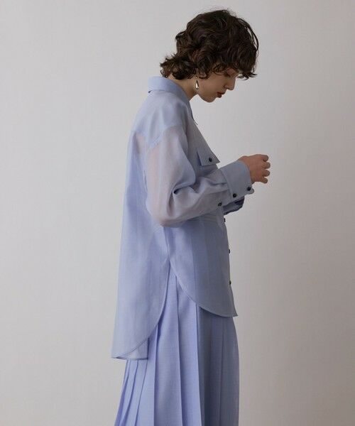 GRACE CONTINENTAL / グレースコンチネンタル シャツ・ブラウス | マットシアーシャツ | 詳細9