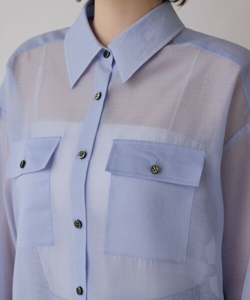 GRACE CONTINENTAL / グレースコンチネンタル シャツ・ブラウス | マットシアーシャツ | 詳細10
