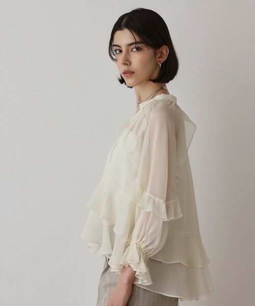 GRACE CONTINENTAL / グレースコンチネンタル シャツ・ブラウス | シフォンフレアブラウス | 詳細2