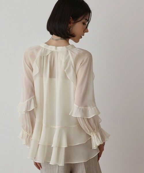 GRACE CONTINENTAL / グレースコンチネンタル シャツ・ブラウス | シフォンフレアブラウス | 詳細3