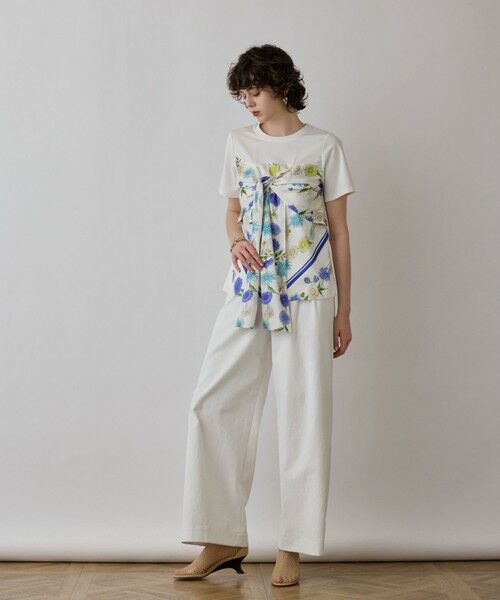 GRACE CONTINENTAL / グレースコンチネンタル カットソー | スカーフプリントコンビトップ | 詳細2