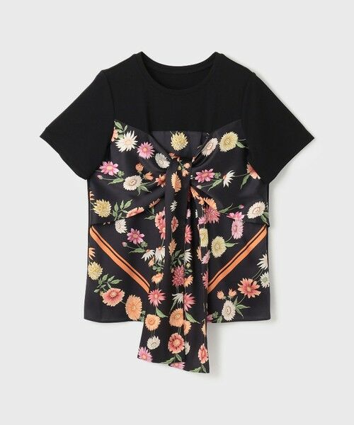 GRACE CONTINENTAL / グレースコンチネンタル カットソー | スカーフプリントコンビトップ | 詳細14