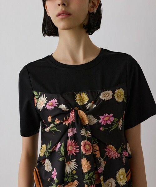 GRACE CONTINENTAL / グレースコンチネンタル カットソー | スカーフプリントコンビトップ | 詳細9