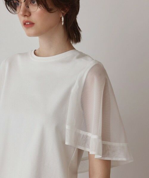 GRACE CONTINENTAL / グレースコンチネンタル カットソー | シアーケープカットトップ | 詳細5