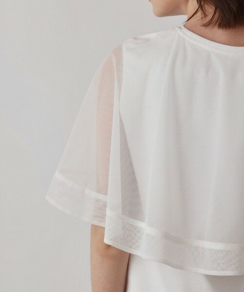 GRACE CONTINENTAL / グレースコンチネンタル カットソー | シアーケープカットトップ | 詳細6