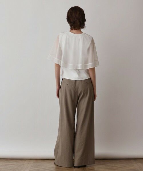 GRACE CONTINENTAL / グレースコンチネンタル カットソー | シアーケープカットトップ | 詳細8