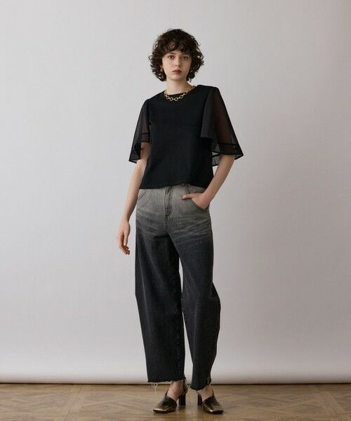 GRACE CONTINENTAL / グレースコンチネンタル カットソー | シアーケープカットトップ | 詳細10