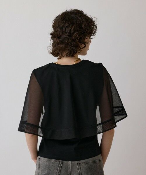 GRACE CONTINENTAL / グレースコンチネンタル カットソー | シアーケープカットトップ | 詳細13