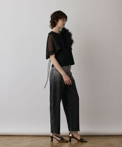 GRACE CONTINENTAL / グレースコンチネンタル カットソー | シアーケープカットトップ | 詳細14