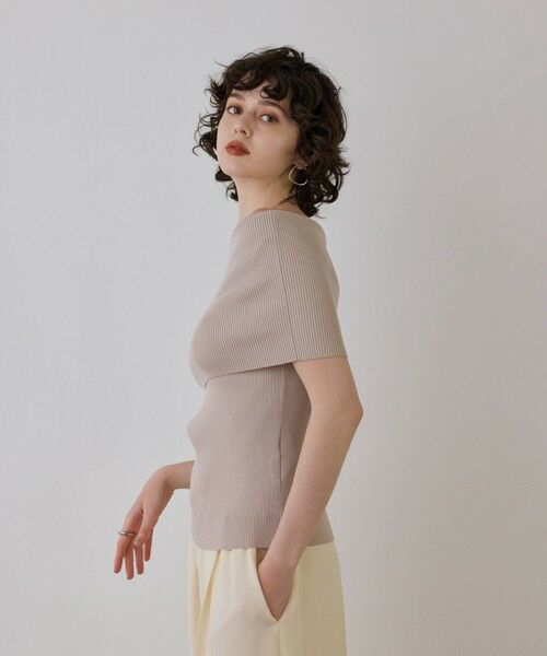 GRACE CONTINENTAL / グレースコンチネンタル その他トップス | オフショルリブニットトップ | 詳細4