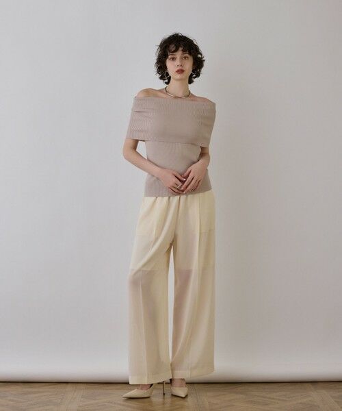 GRACE CONTINENTAL / グレースコンチネンタル その他トップス | オフショルリブニットトップ | 詳細1