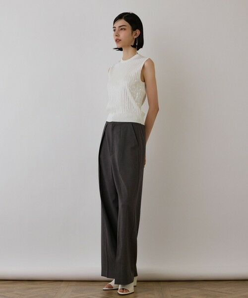 GRACE CONTINENTAL / グレースコンチネンタル その他トップス | スパンコールニットノースリーブ | 詳細1