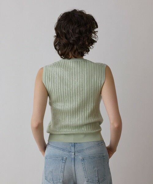 GRACE CONTINENTAL / グレースコンチネンタル その他トップス | スパンコールニットノースリーブ | 詳細12