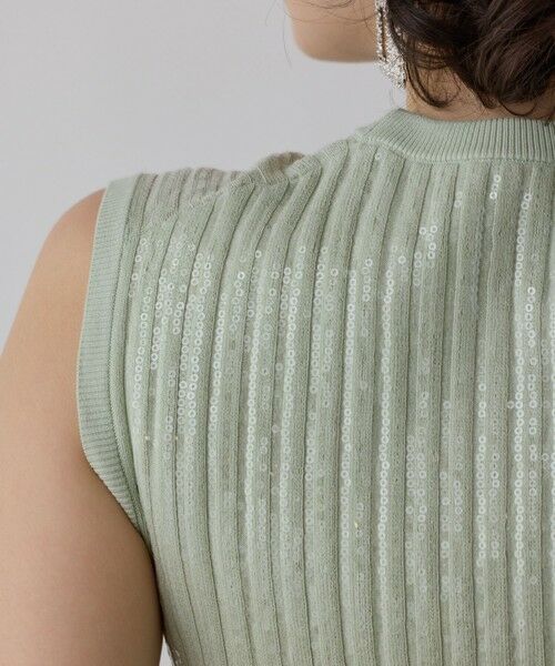 GRACE CONTINENTAL / グレースコンチネンタル その他トップス | スパンコールニットノースリーブ | 詳細14