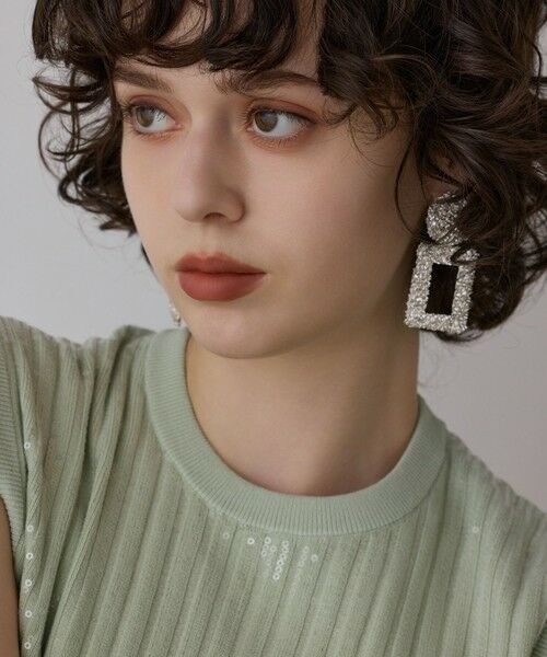 GRACE CONTINENTAL / グレースコンチネンタル その他トップス | スパンコールニットノースリーブ | 詳細16