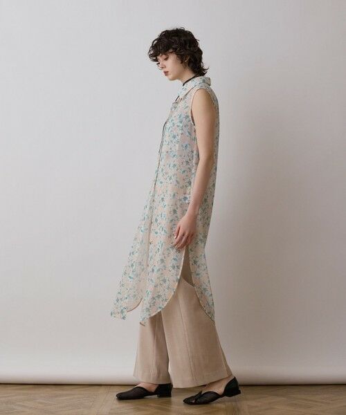 GRACE CONTINENTAL / グレースコンチネンタル シャツ・ブラウス | フラワーロングシャツ | 詳細1