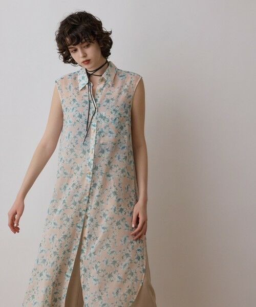 GRACE CONTINENTAL / グレースコンチネンタル シャツ・ブラウス | フラワーロングシャツ | 詳細3