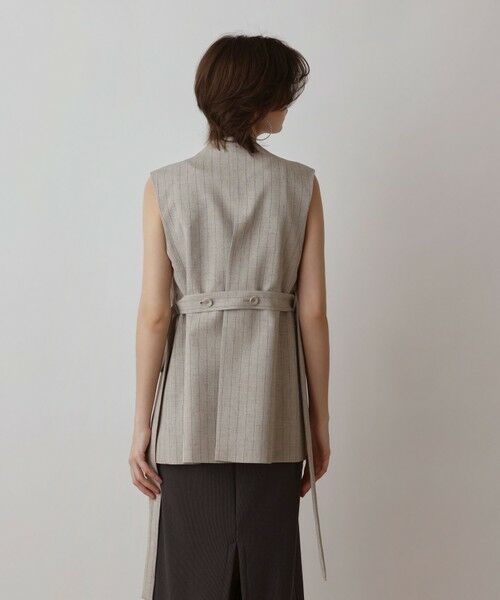 GRACE CONTINENTAL / グレースコンチネンタル ベスト | ストライプノーカラージレ | 詳細5