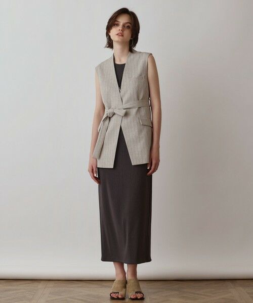 GRACE CONTINENTAL / グレースコンチネンタル ベスト | ストライプノーカラージレ | 詳細11
