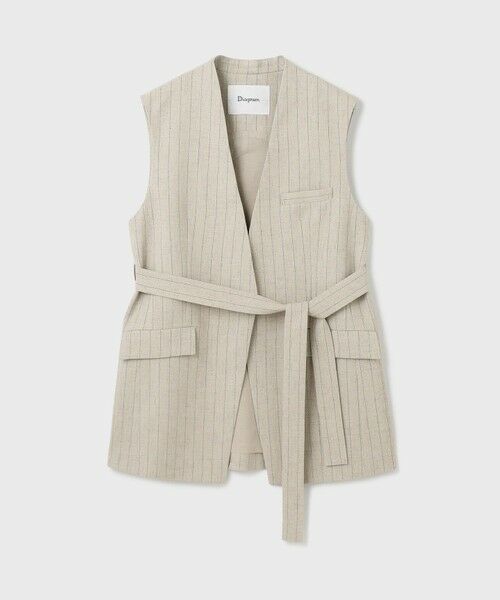 GRACE CONTINENTAL / グレースコンチネンタル ベスト | ストライプノーカラージレ | 詳細13