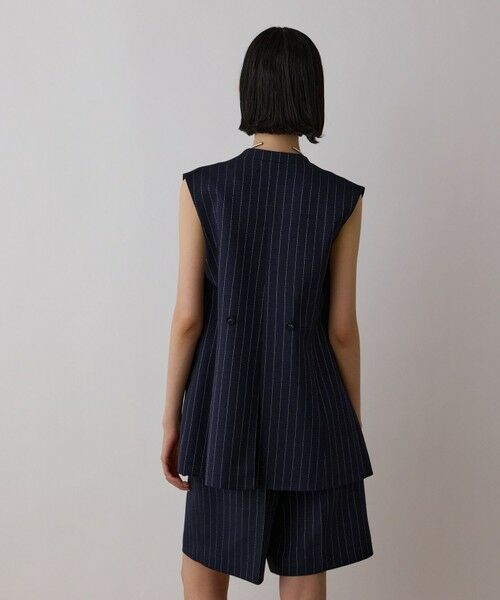GRACE CONTINENTAL / グレースコンチネンタル ベスト | ストライプノーカラージレ | 詳細24