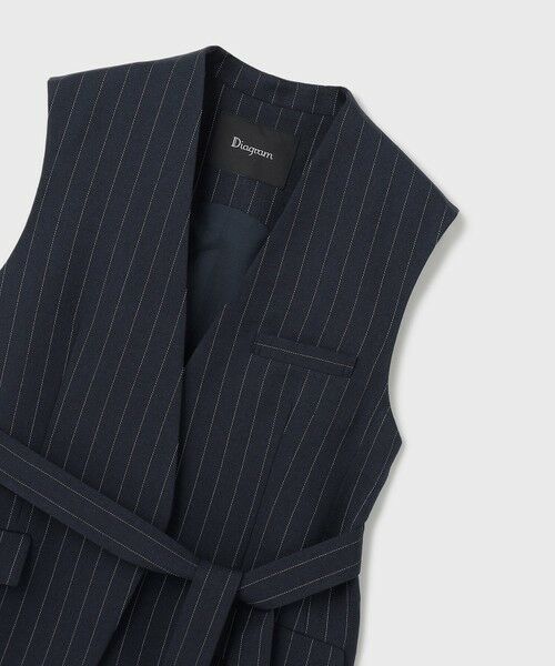 GRACE CONTINENTAL / グレースコンチネンタル ベスト | ストライプノーカラージレ | 詳細27